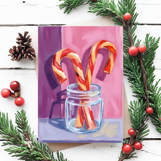 Candy Canes | Vintage Christmas Feiertagskarte