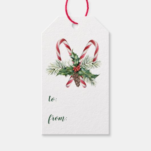 Candy Canes Weihnachten bis von Geschenkanhänger (Vorderseite)