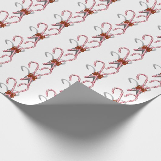 Candy Canes Weihnachten Geschenkpapier (Ecke)