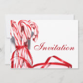 Candy Canes Weihnachts-Party Einladungen (Rückseite)