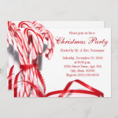 Candy Canes Weihnachts-Party Einladungen (Vorne/Hinten)