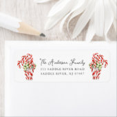 Candy Canes Weihnachts-Rücksendeadresse (Insitu)