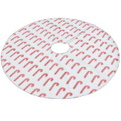 Candy Canes Weihnachtsbaumrock Fleece Weihnachtsbaumdecke (Schrägansicht)