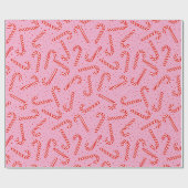 Candy Canes Weihnachtsdesign Geschenkpapier (Flach)