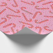 Candy Canes Weihnachtsdesign Geschenkpapier (Ecke)