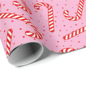 Candy Canes Weihnachtsdesign Geschenkpapier (Rolleneckpunkt)