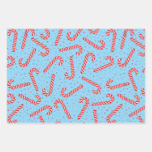 Candy Canes Weihnachtsdesign Geschenkpapier Set (Vorderseite 2)