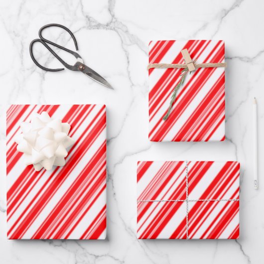 Candy Canes Weihnachtsfeiertag Geschenkpapier Set (Vorderseite)