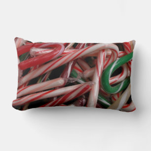 Candy Canes Weihnachtsfeiertag Weiß Grün und Rot Lendenkissen