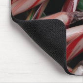 Candy Canes Weihnachtsfeiertag Weiß Grün und Rot Mousepad (Ecke)