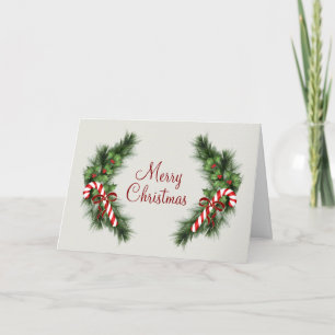 Candy Canes Weihnachtskarte Feiertagskarte