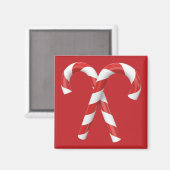 Candy Canes Weihnachtsmagnet Magnet (Vorderseite/Rückseite)