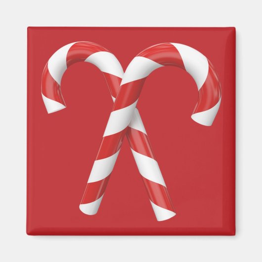 Candy Canes Weihnachtsmagnet Magnet (Vorne)