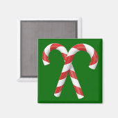 Candy Canes Weihnachtsmagnet Magnet (Vorderseite/Rückseite)