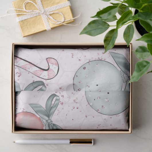 Candy Canes Weihnachtsschmuck Bows Weihnachten Seidenpapier (Geschenk)