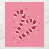 Candy canes weinetikett (Einzelnes Label)