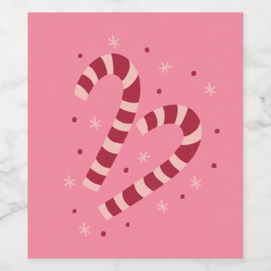 Candy canes weinetikett (Einzelnes Label)