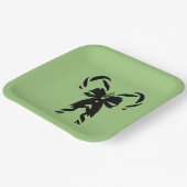 Candy Canes with Pine Needles & Bow Pappteller (Gewinkelt)