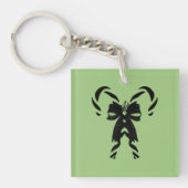 Candy Canes with Pine Needles & Bow Schlüsselanhänger (Vorderseite)