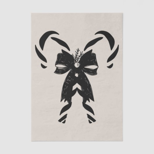 Candy Canes with Pine Needles & Bow Seidenpapier (Vorderseite)