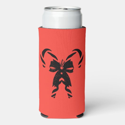 Candy Canes with Pine Needles & Bow Selters Dosenkühler (Seltzer Rückseite)