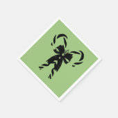 Candy Canes with Pine Needles & Bow Serviette (Ecke)