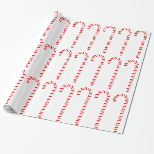 Candy Canes Wrapping Paper Geschenkpapier (Ungerollt)