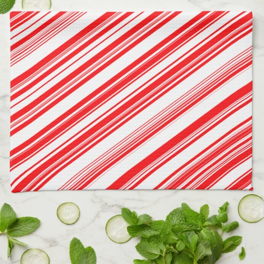 Candy Canes Xmas Red White Holiday 4Lyn Handtuch (Gefaltet)