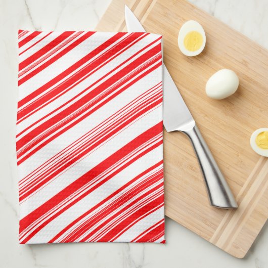 Candy Canes Xmas Red White Holiday 4Lyn Handtuch (Viertel Falte)