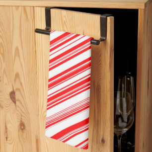 Candy Canes Xmas Red White Holiday 4Lyn Handtuch