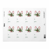 Candy Canes zu Weihnachts-Geschenketiketten (Vorne)