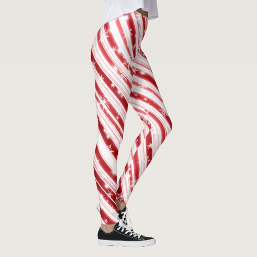 Candy Canon mit Sternen und Schneeflocken Leggings (Rechts)