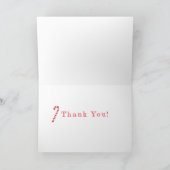 Candy Canon rote weiße Streifen auf rosa Wasserfar Dankeskarte (Innenseite)