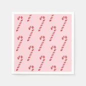 Candy Canon rote weiße Streifen auf rosa Wasserfar Serviette (Vorderseite)