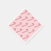 Candy Canon rote weiße Streifen auf rosa Wasserfar Serviette (Ecke)