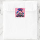 Candy Caps Quadratischer Aufkleber (Tasche)