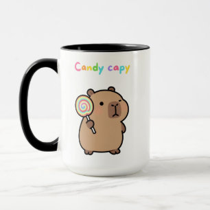 Candy Capybara – Süßes Lollipop Kinder-Shirt Tasse