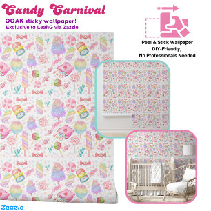 Candy Carnival Kids Sweet Shop Kinderzimmer Schlaf Tapete
