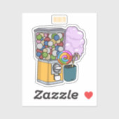 Candy Cartoon Illustration Aufkleber (Blatt)