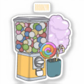 Candy Cartoon Illustration Aufkleber (Vorderseite)