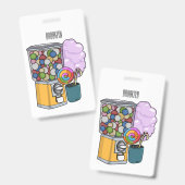 Candy Cartoon Illustration Ausweis (Front & Back)