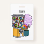 Candy Cartoon Illustration Ausweis (Rückseite)
