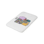 Candy Cartoon Illustration Badematte (Schrägansicht)