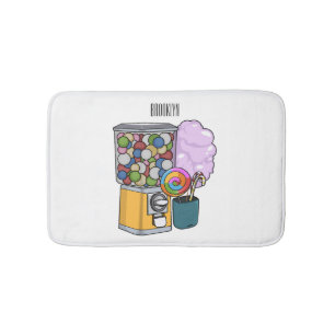 Candy Cartoon Illustration Badematte