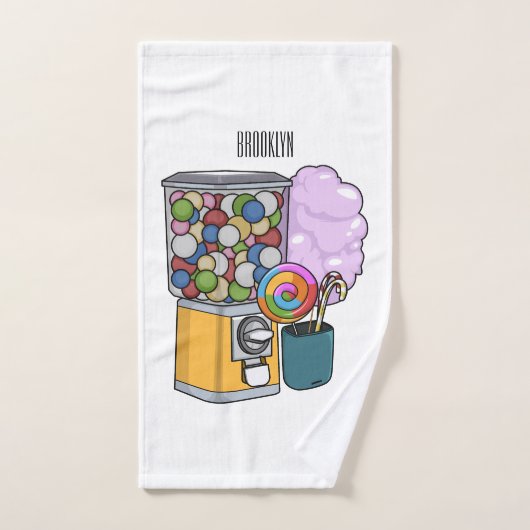 Candy Cartoon Illustration Badhandtuch Set (Handtuch)
