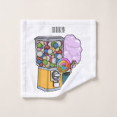 Candy Cartoon Illustration Badhandtuch Set (Waschlappen)