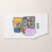 Candy Cartoon Illustration Badhandtuch Set (Handtuch)