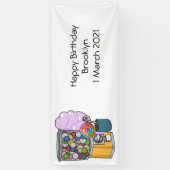 Candy Cartoon Illustration Banner (Vertikal)