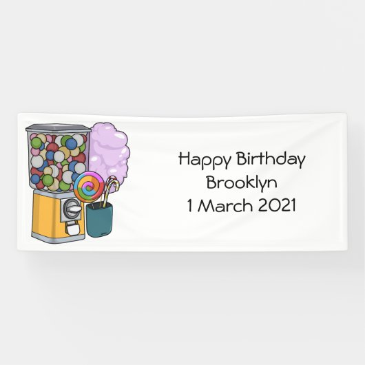 Candy Cartoon Illustration Banner (Horizontal)