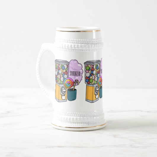 Candy Cartoon Illustration Bierglas (Vorderseite Links)
